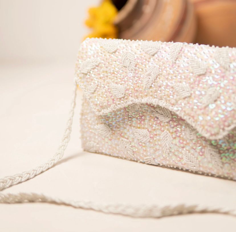 Bonjour / luxurious/ handembriodered clutch