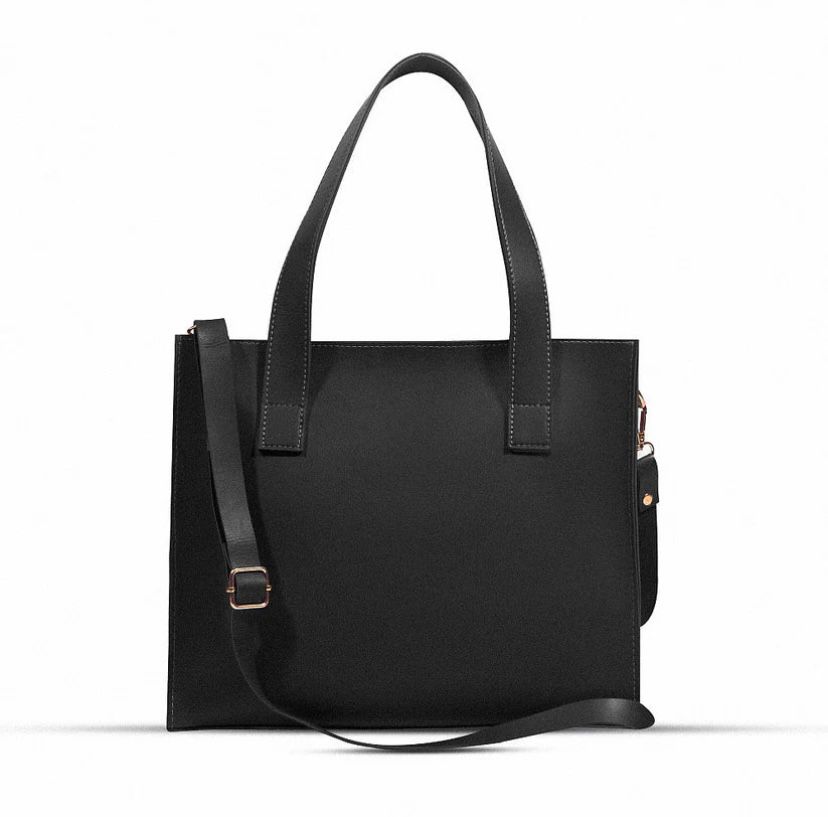 BLEND 3 PCS BLACK TOTE BAG