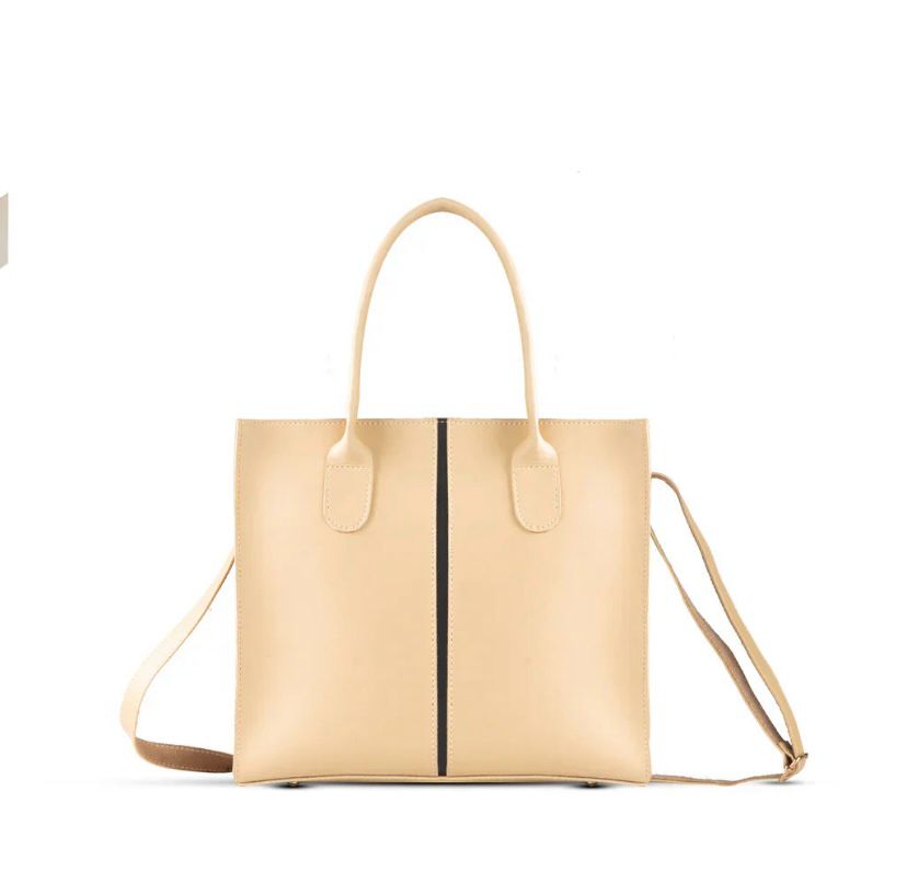 MINIMALIST LUXE BEIGE TOTE BAG