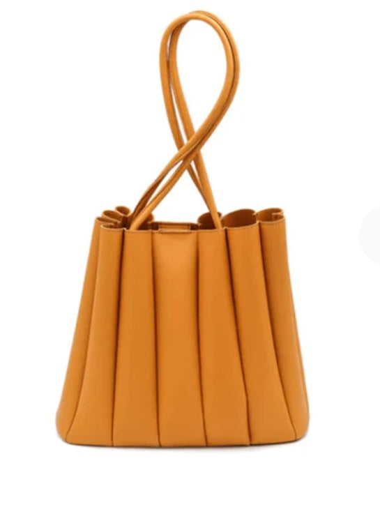 Pleated Tote- Lemon Yellow -
sumhil.store