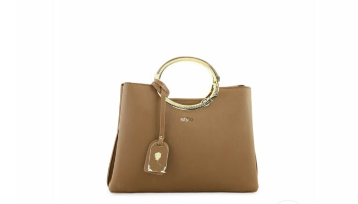 Khaki Formal Hand Bag