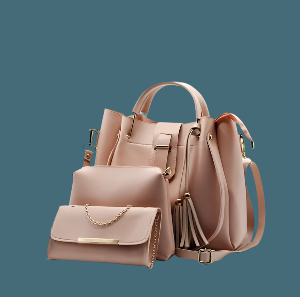 Queen 3 Pcs T-Pink Handbag