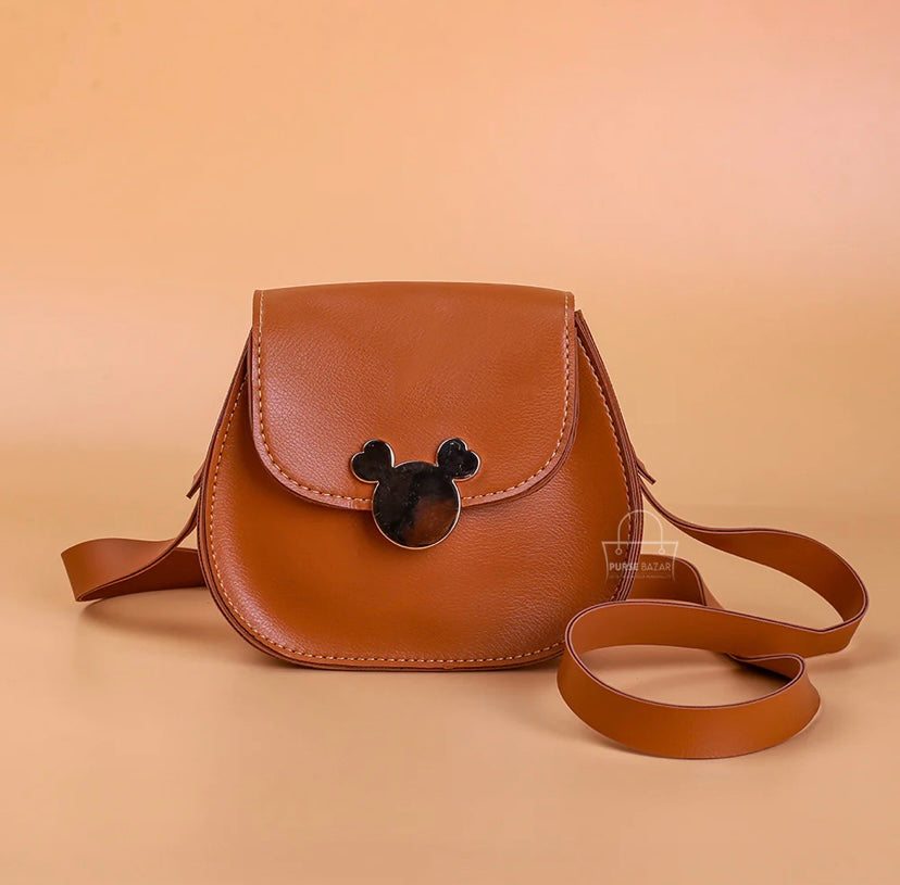 MINI MICKEY BROWN CROSSBODY BAG
