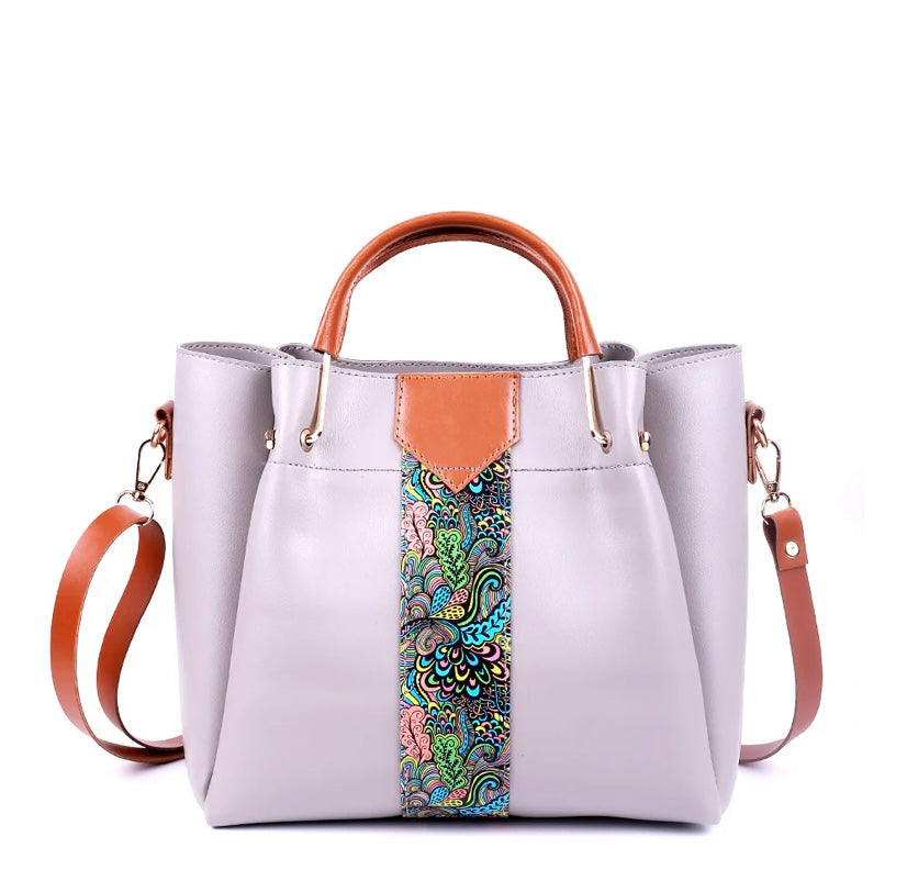 DELICACY 4 PCS STONE GREY HANDBAG