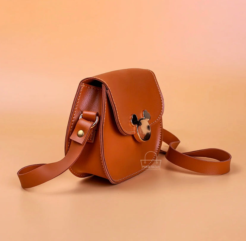 MINI MICKEY BROWN CROSSBODY BAG