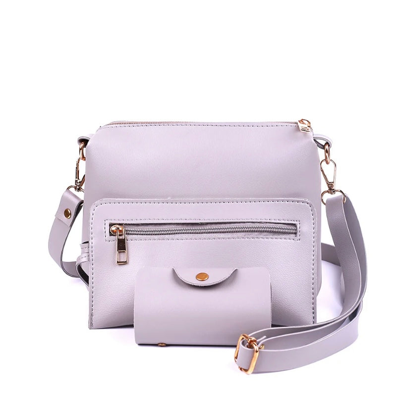 DELICACY 4 PCS STONE GREY HANDBAG