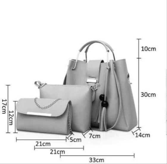 Queen 3 Pcs T-Pink Handbag