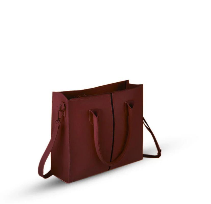 MINIMALIST LUXE MAROON TOTE BAG