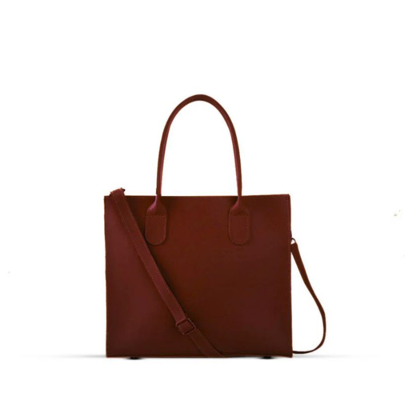 MINIMALIST LUXE MAROON TOTE BAG