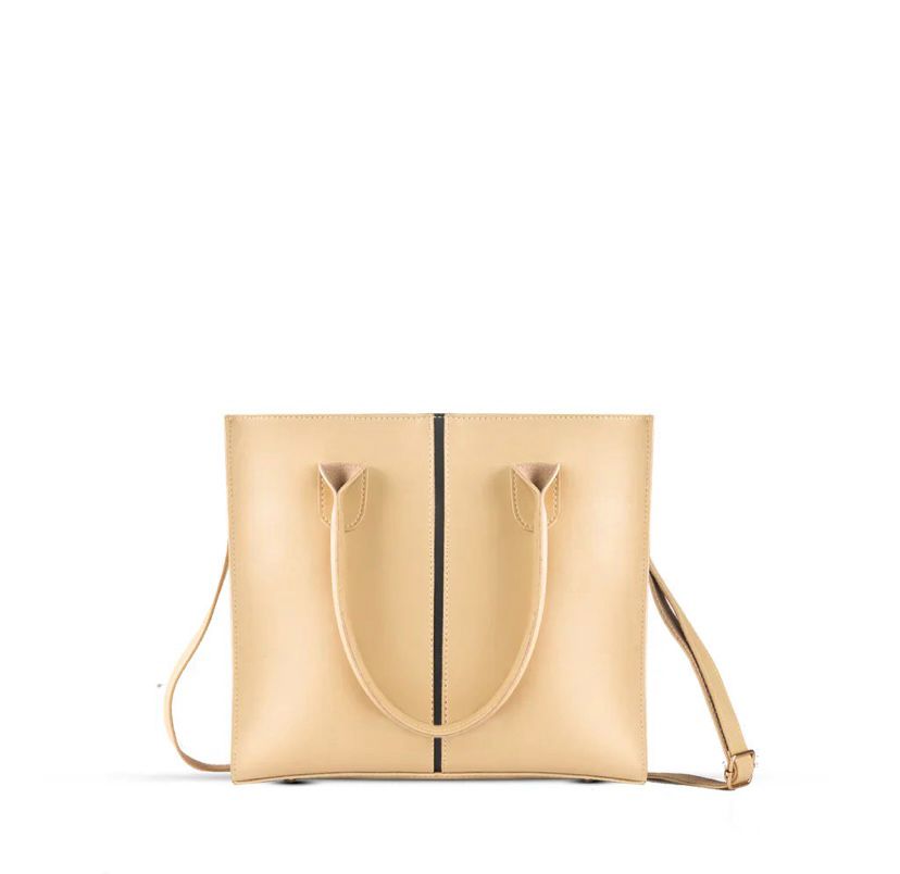 MINIMALIST LUXE BEIGE TOTE BAG