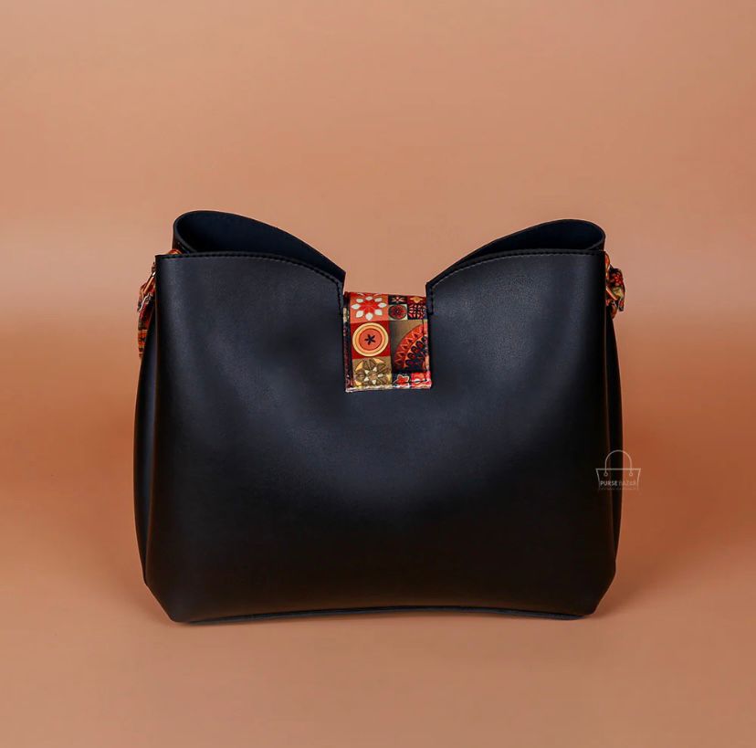 CLASSY 2 PCS BLACK SHOULDER BAG