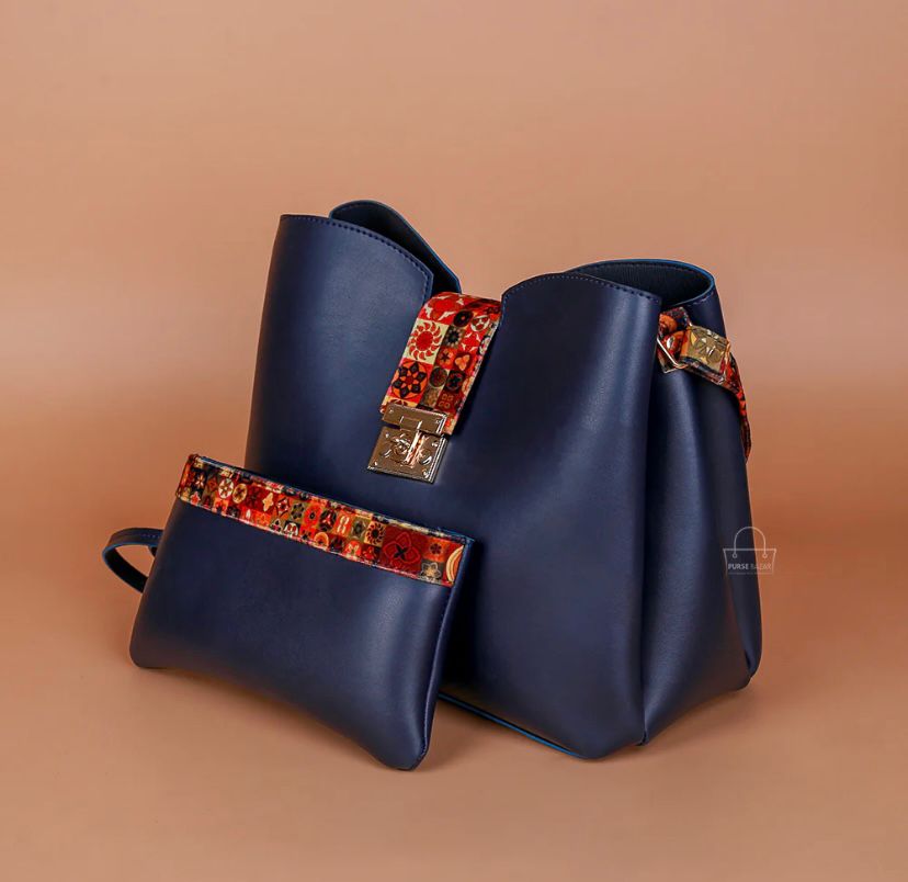 CLASSY 2 PCS BLUE SHOULDER BAG