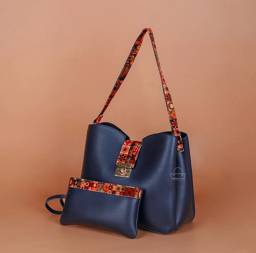 CLASSY 2 PCS BLACK SHOULDER BAG