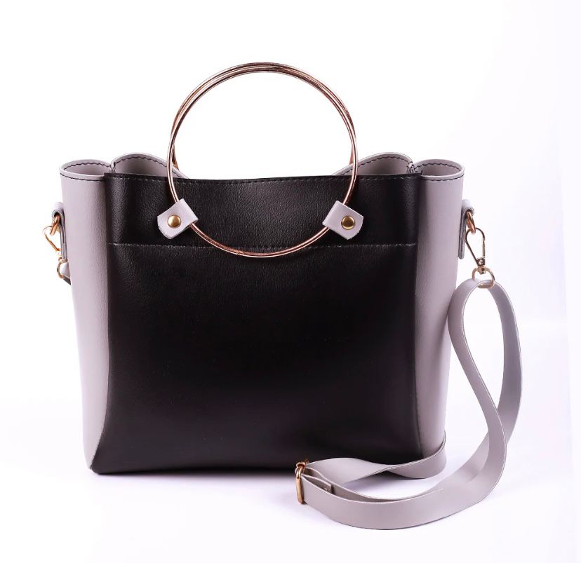 ICONIC GREY AND BLACK HANDBAG