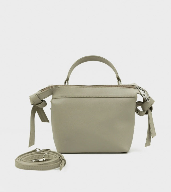 Off White Top Handle Bag