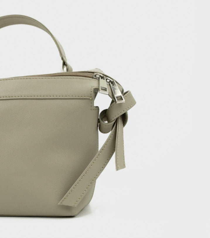 Off White Top Handle Bag