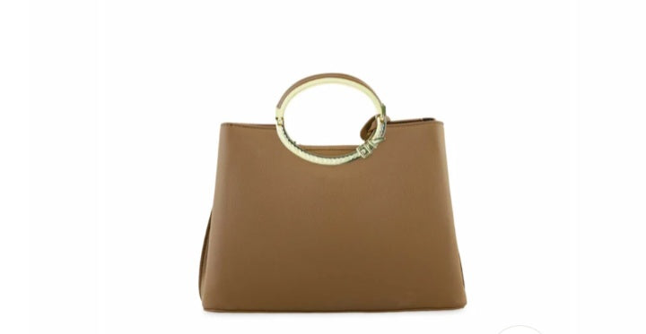 Khaki Formal Hand Bag