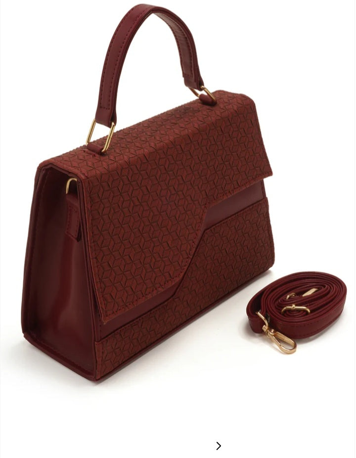 Maroon hand carry bag