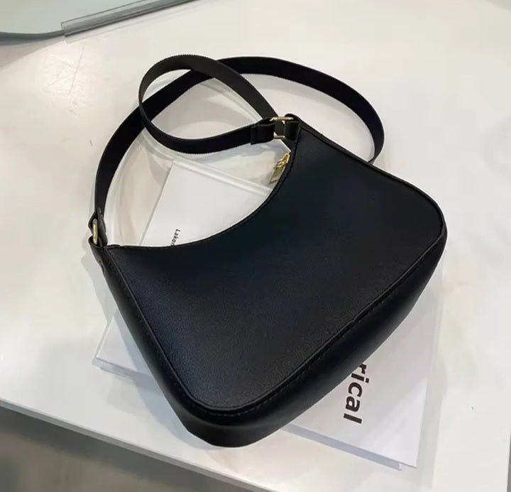 Black Half Moon Crossbody Bag