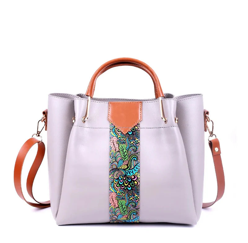 Delicacy 4 Pcs Handbag Set – White, Pink & Stone Grey